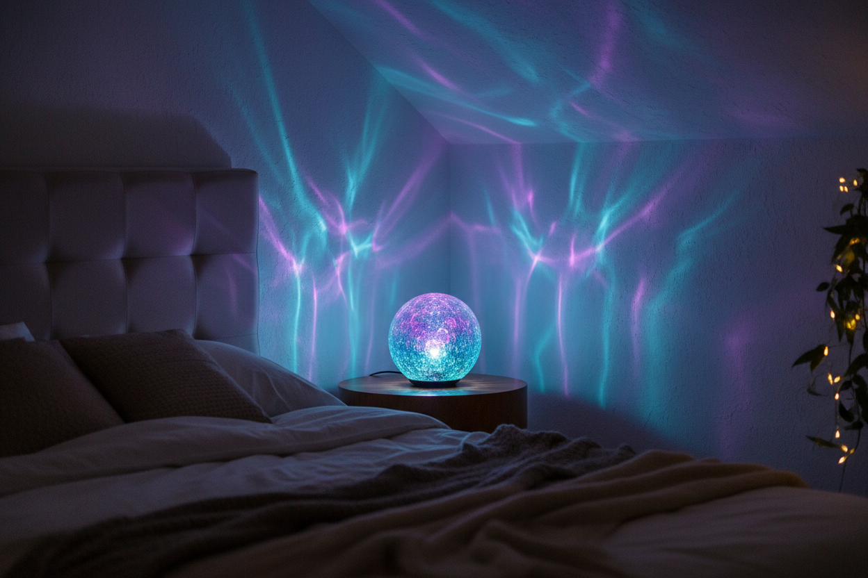 Nightlamp hero image with aurora glow effects